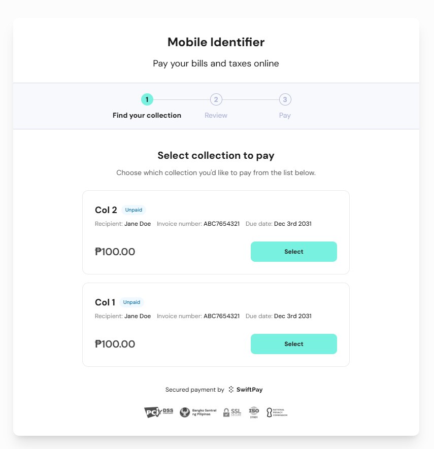 05 - Step 3 - Select Collection to Pay