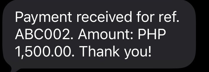 07 - Step 5 - Payment Confirmation SMS